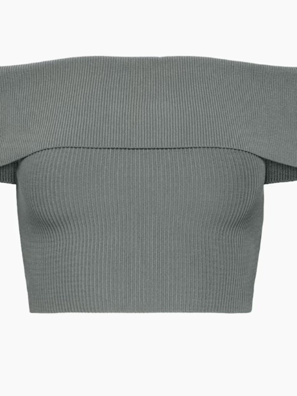 Aritzia gray sculpt off the shoulder top